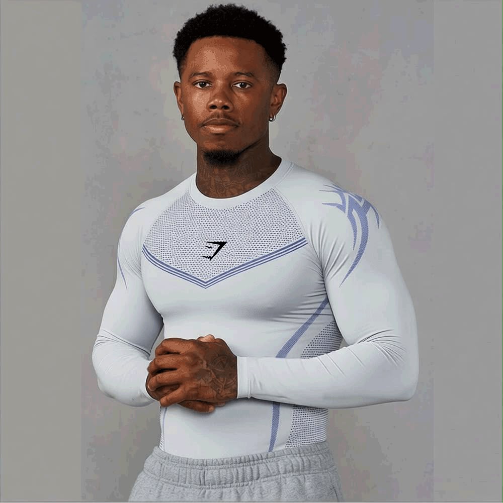 Gym shark Long sleeve White